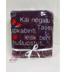 Siuvinėtas rankšluostis "Kai negaliu Tavęs apkabinti..." 06