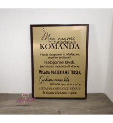 Lentelė su spauda, Komanda, 05