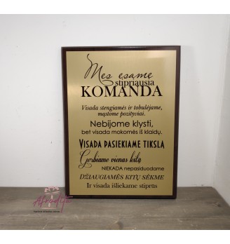 Lentelė su spauda, Komanda, 05