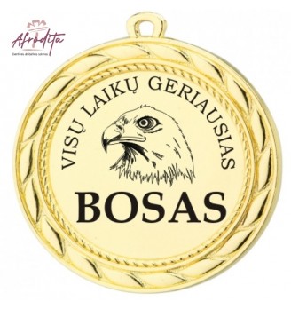 Graviruotas medalis, Boss, 01