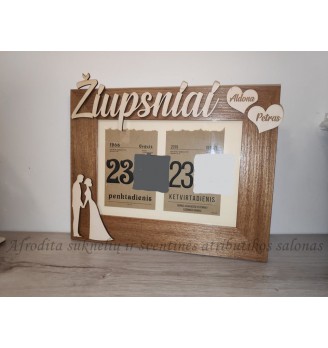 Nuotraukų rėmelis "Vestuvių metinių kalendorius" 02