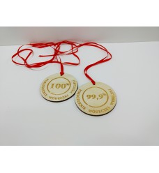 Medinis medalis "100 % ir 99,9 %" 01, 1 vnt